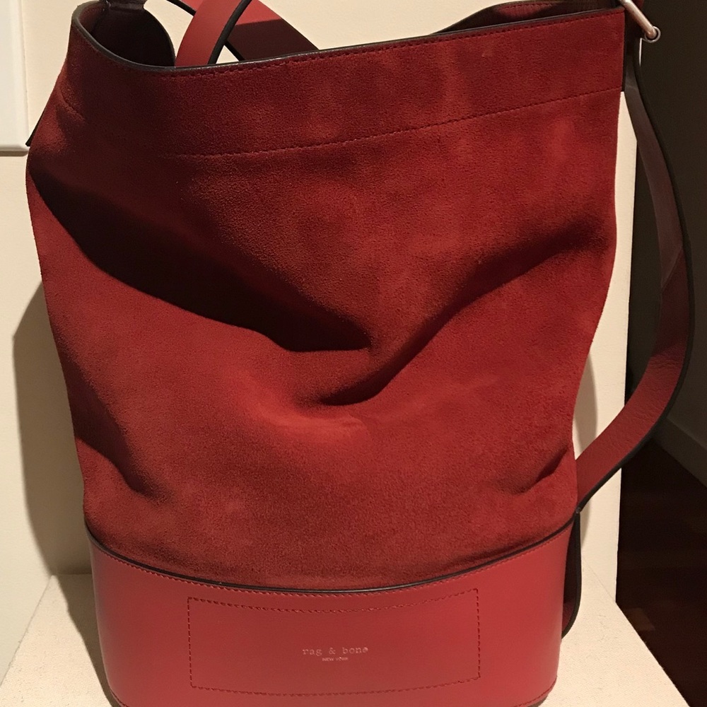 rag & bone Walker Sling Leather & Suede Bucket Bag